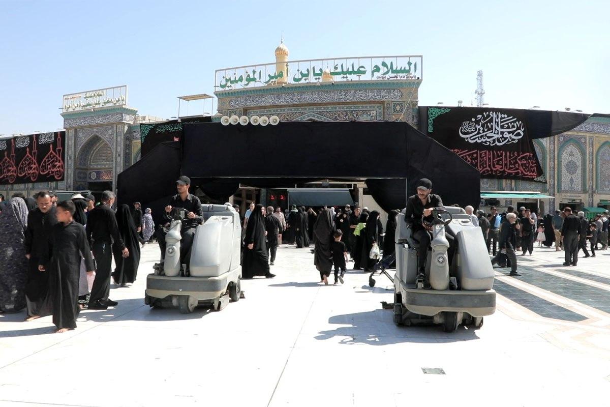 Department between two Shrines continues extensive cleaning campaign inside Karbala