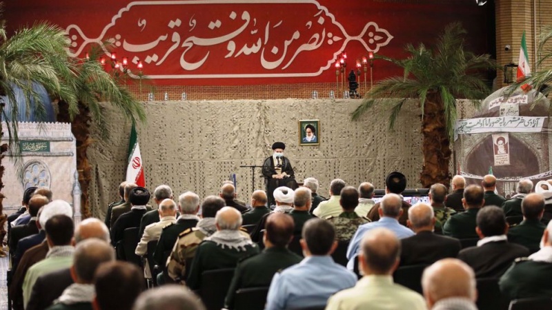  Imam Khamenei addressing Iranian war veterans ahead of Sacred Defense Week
