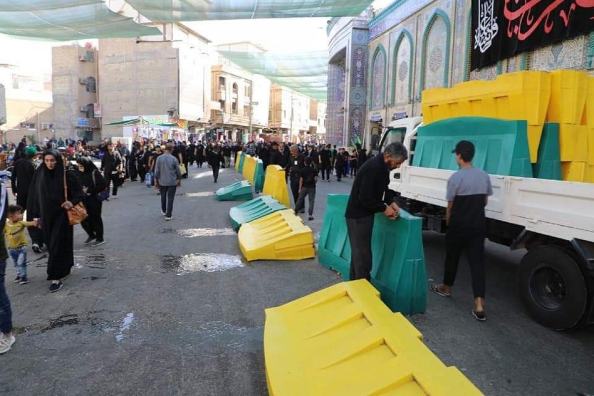 After end of Arbaeen, Department between two holy shrines removes temporary barriers from streets