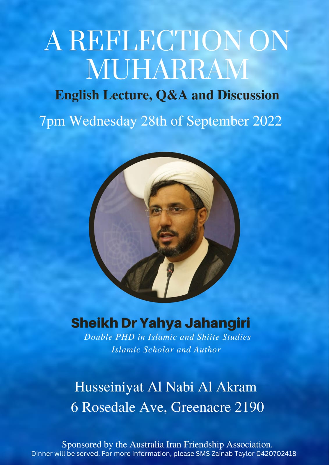 Conference titled "A Reflection on Muharram" to be held in Australia (+Poster)