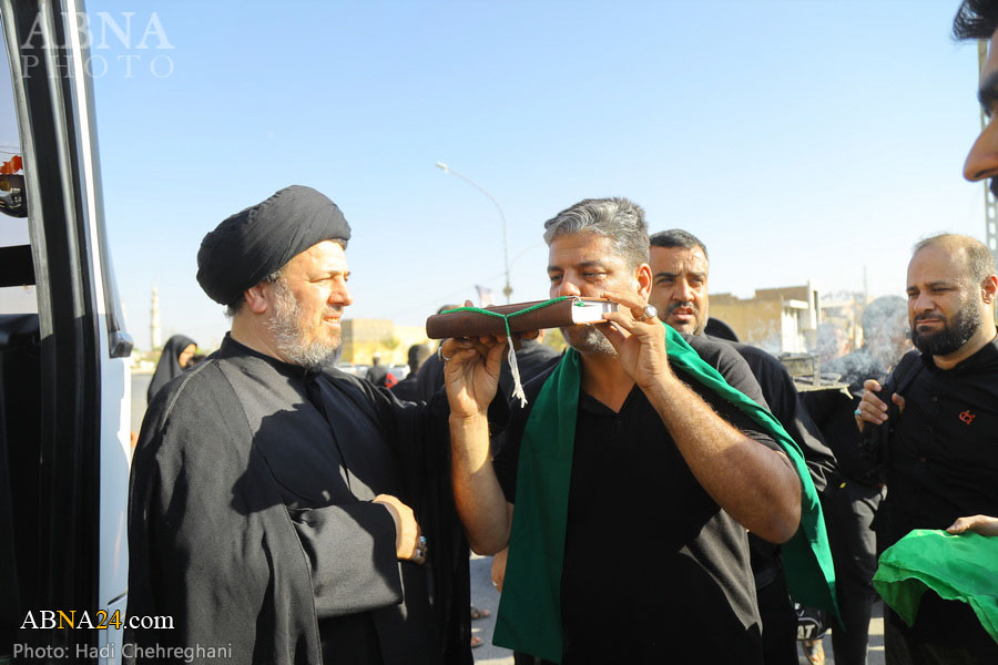تقرير مصور / توديع قافلة موكب الأربعين للمراقد في قم المقدّسة المتوجهة إلى سامرّاء