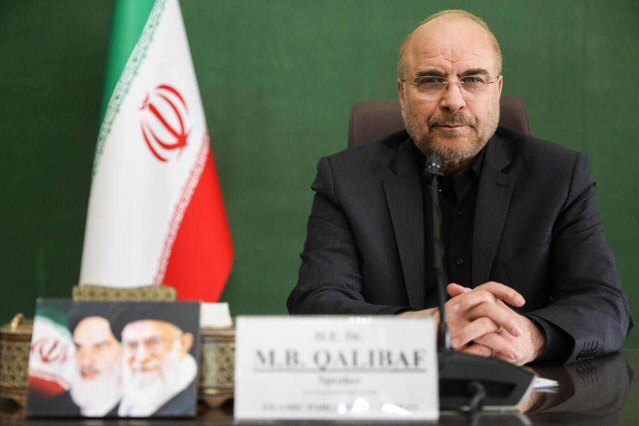Qalibaf calls on Islamic parliaments to ban normalization of ties with Zionist regime