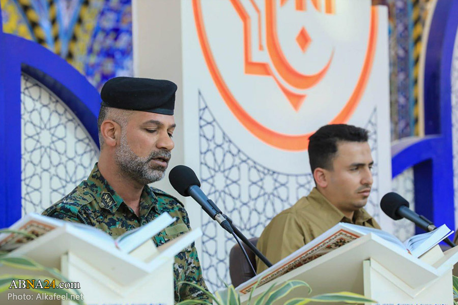 تقرير مصور / عسكريون يشاركون في الختمة القرآنية المركزية في العتبة العباسية