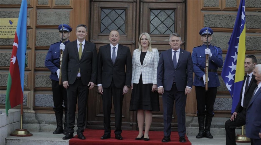 Ilham Aliyev stigao u Predsjedništvo BiH, dočekan uz najviše vojne počasti