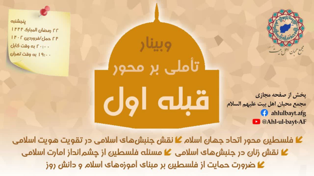 Webinar “A Reflection on Axis of First Qibla” to be held