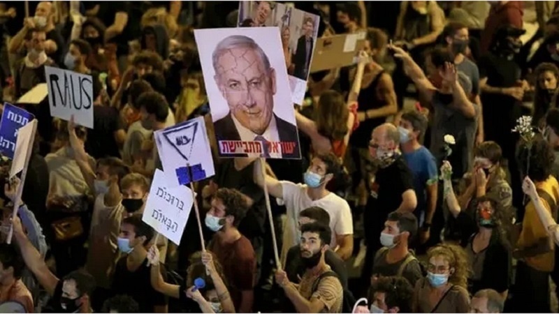 Netanyahu'nun tartışmalı planına karşı Siyonistlerin kitlesel gösterilerinin devam etmesi