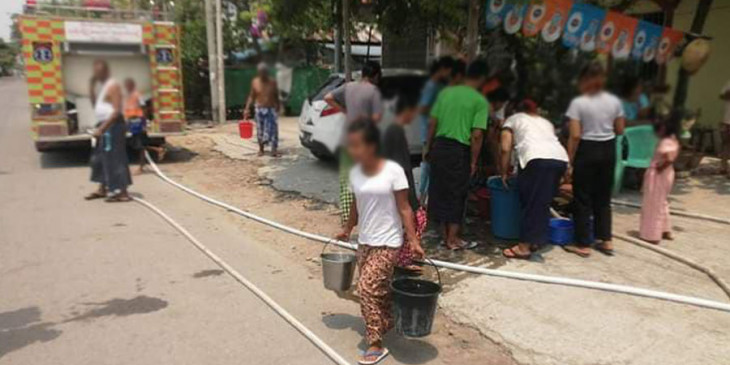 မန္တလေးတွင် အချိန်ကြာမြင့်စွာ လျှပ်စစ်မီးမလာသဖြင့် သောက်သုံးရေပြတ်လပ်
