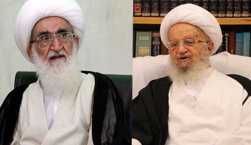 المرجعان مكارم شيرازي ونوري همداني يعزيان باستشهاد اية الله سليماني