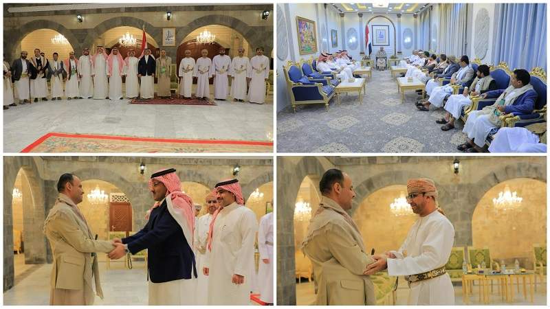 الرئيس المشاط يستقبل الوفدين العماني والسعودي في صنعاء