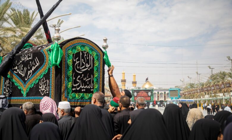 Photos: Symbolic funeral of Imam Sajjad (a.s.) held in Karbala