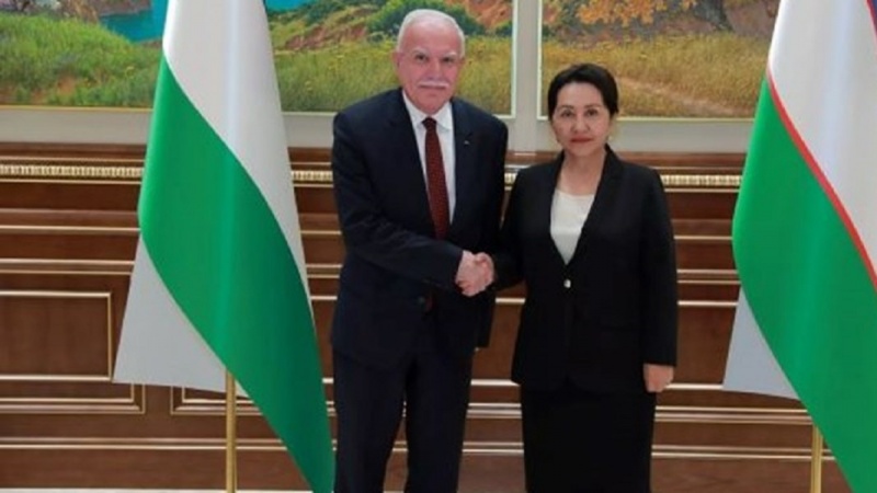  Дидори мақомоти аршади Узбакистон бо вазири хориҷаи давлати худгардони Фаластин