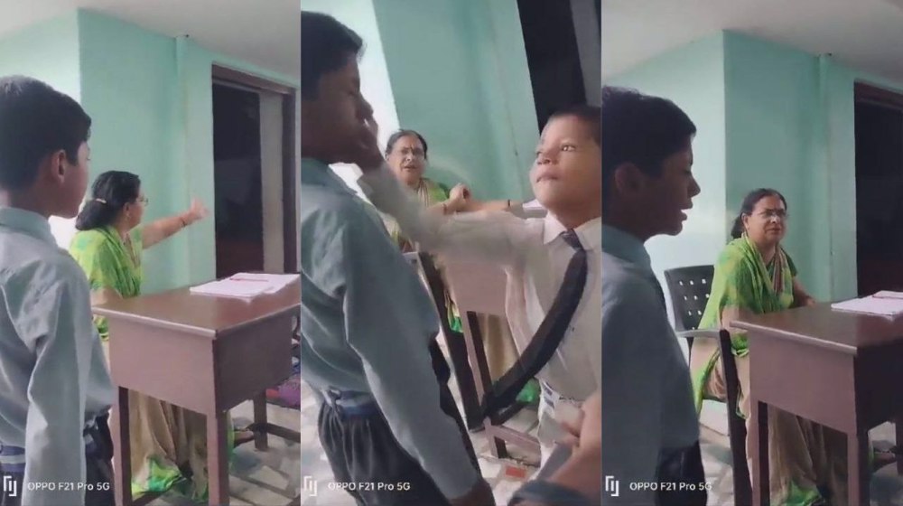 Ang guro ng Hindu na nagsasabi sa mga mag-aaral na sampalin ang batang Muslim