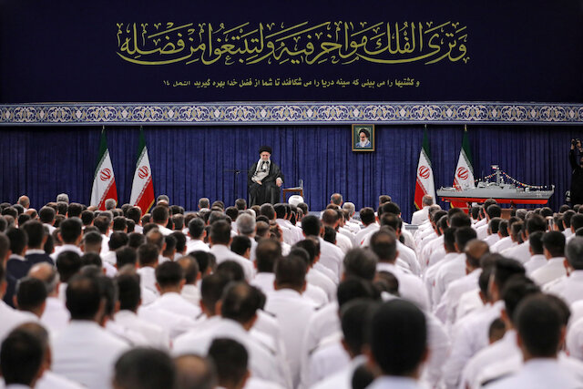 Imam Khamenei: High seas belong to all nations; Iranian Navy proved this in practice