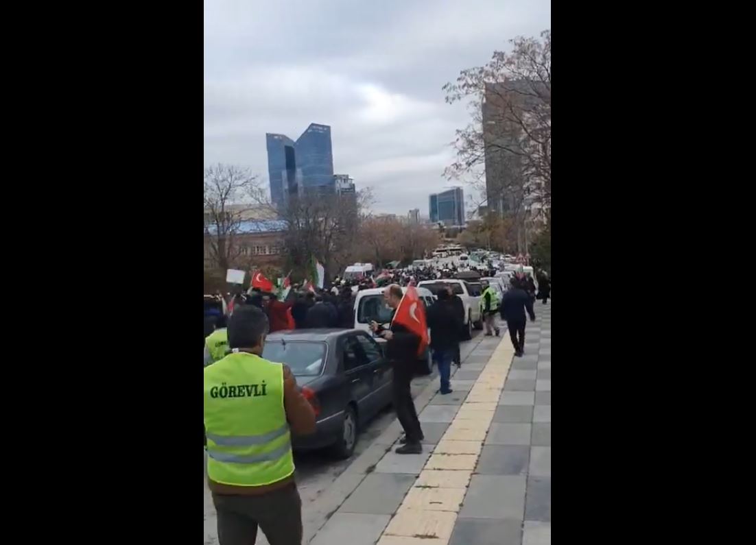 Video: Hundreds march in Ankara, Turkey in protest against Israeli genocide in Gaza
