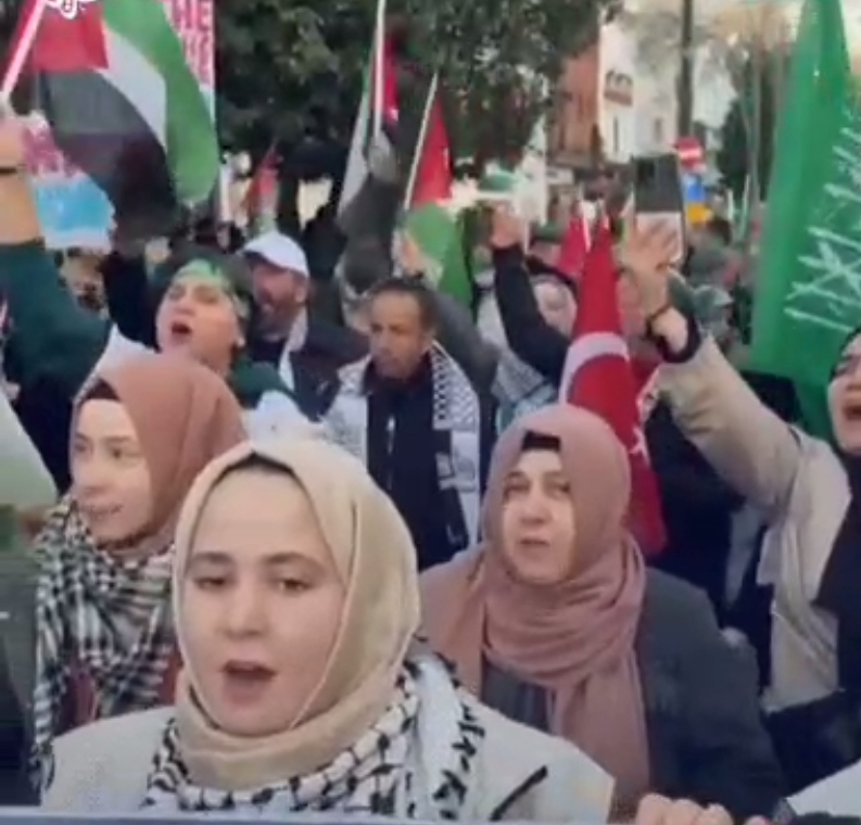Veliki protesti podrške Palestini u Istanbulu (video)