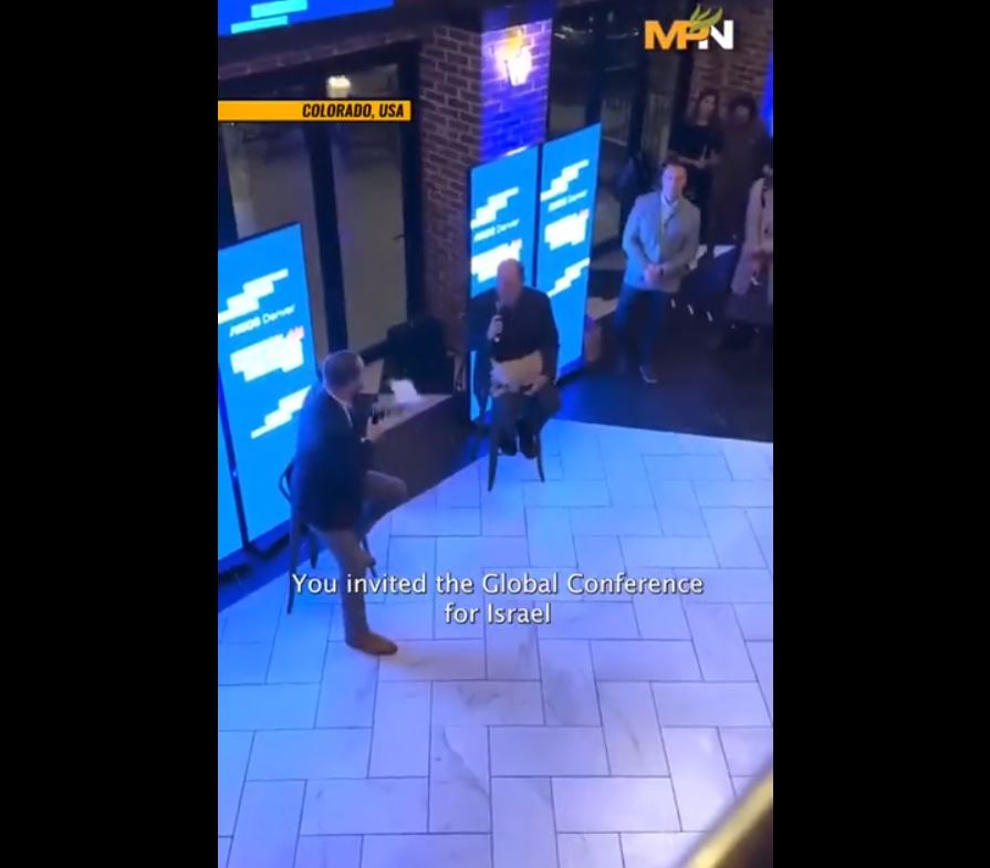 Video: Protesters disrupted Colorado Governor in Denver during a pro-Israel event