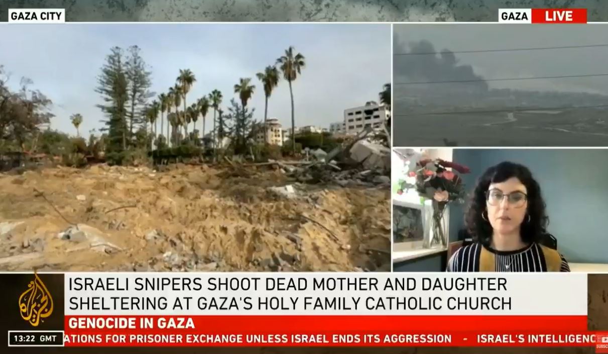 UK MP: Israeli forces surrounding a church in Gaza, killing a mother and her daughter 