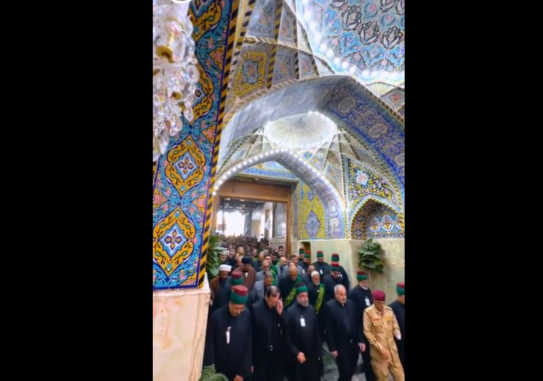 Video: Condolence procession of holy shrines of Imam Al-Hussain, Al-Abbas on martyrdom of Lady Al-Zahra 
