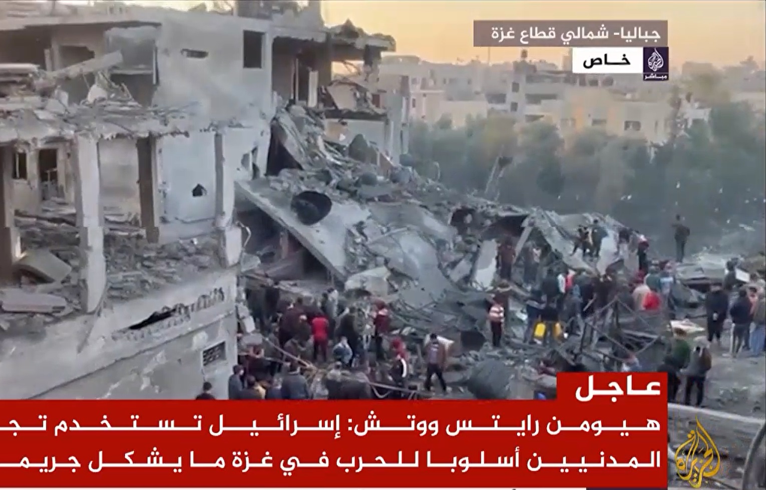 Video / Gazze Şeridi'nin Kuzeyindeki Cebeliye Kampının Bombalanması