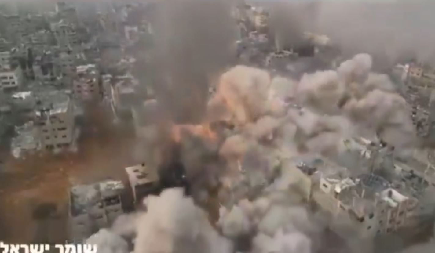 Video: Israel warplanes destroying entire neighborhoods in Gaza