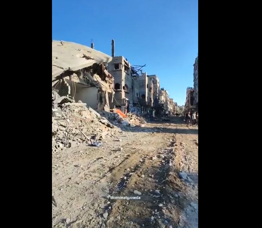 Video: Destruction in Market Street in Beit Lahia, Gaza after bombed by Israeli occupation forces 