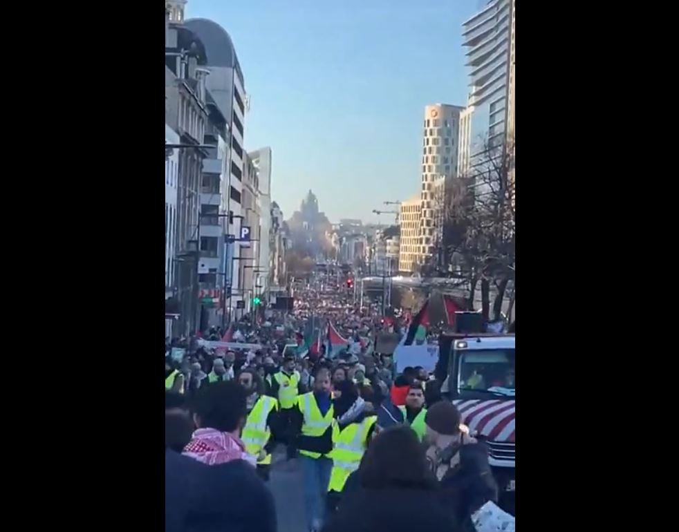 Video: Widespread protests in numerous cities in France, Belgium in support of Gaza 