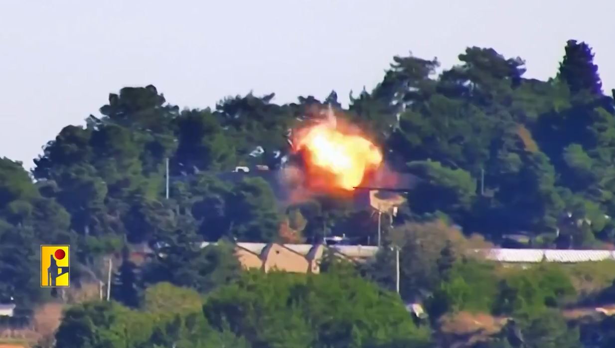 Footage of Hezbollah targeting a gathering of Israeli enemy in Lebanese-Palestinian border