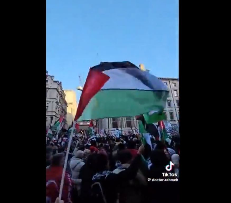 Video: A massive rally in London, in solidarity with Palestine