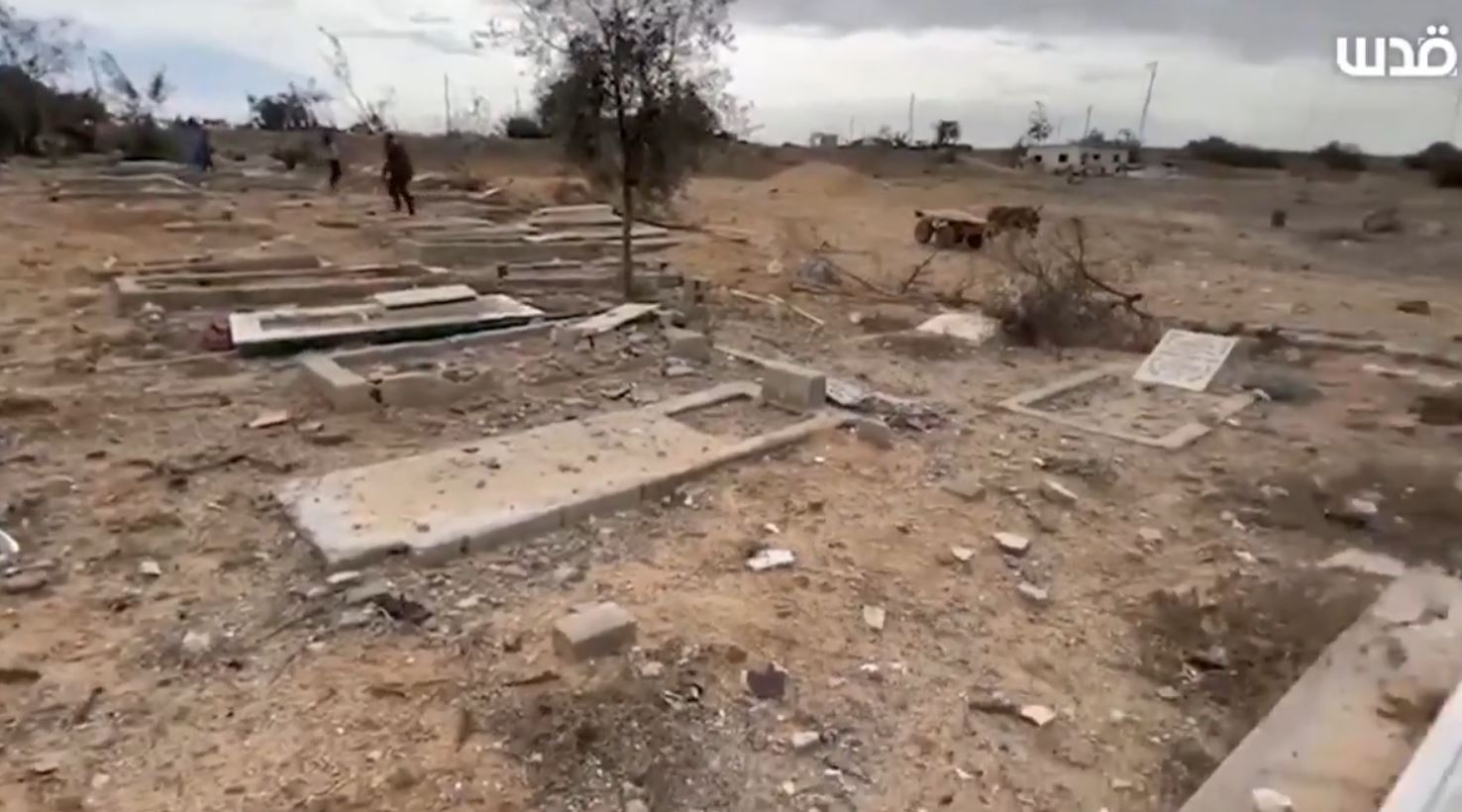 Video: Even cemeteries in Gaza bombarded by barbaric Israeli war criminals