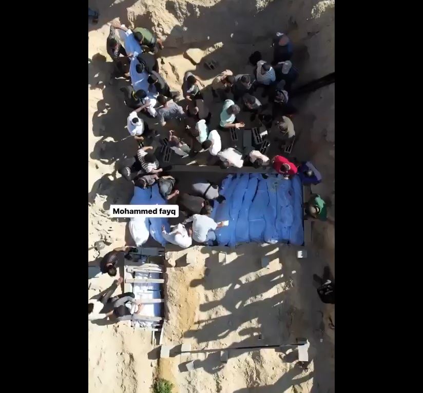 Video: Mass graves a recurring scene, follows Israeli massacres against civilians in Gaza