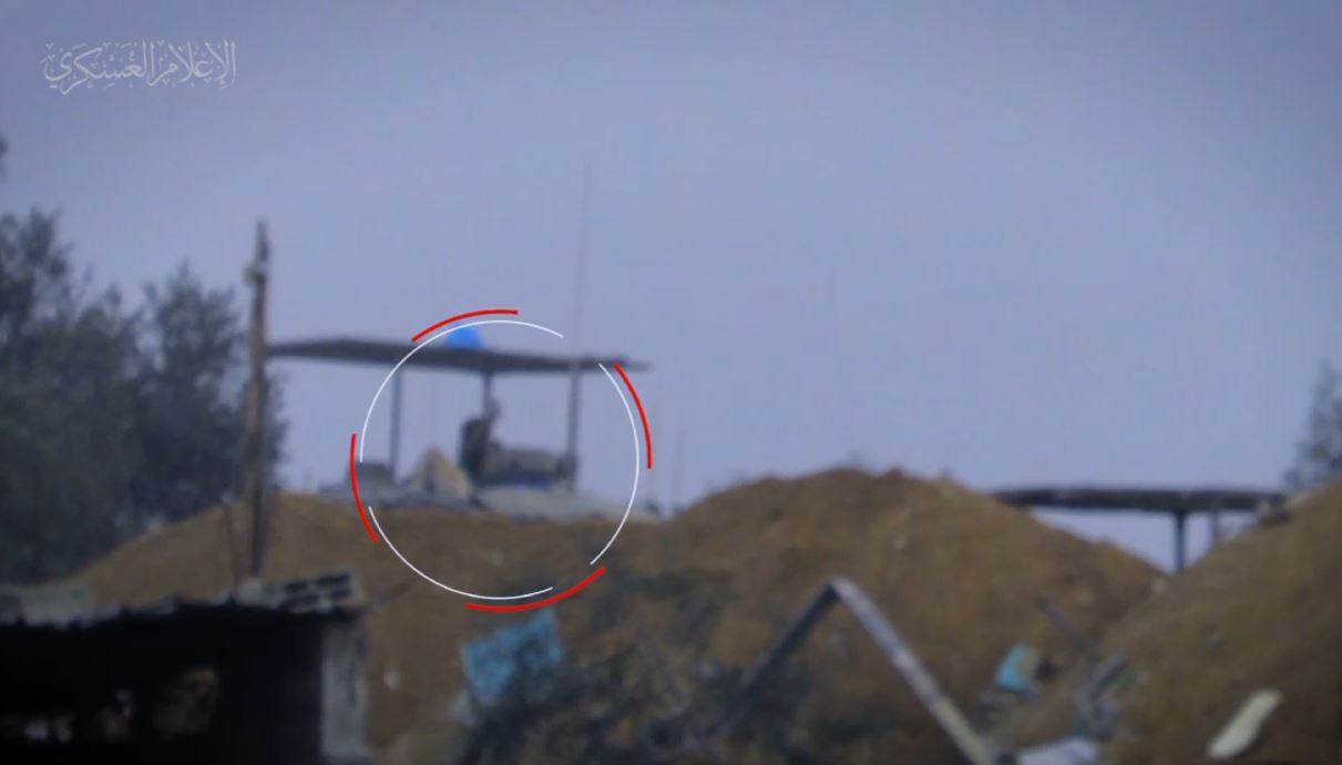 Al-Qassam publishes a scene of an Israeli officer being sniped with a “Ghoul” rifle in Jabalia 