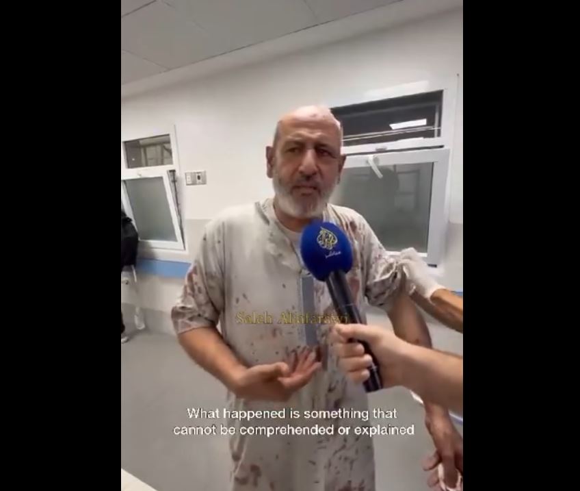 Injured Palestinian man: "I swear to God we are not going anywhere and we wont back down"