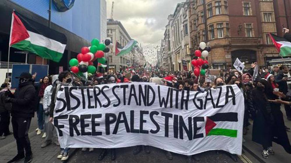 Pro-Palestinian protesters in London call for boycott of Israel-linked brands