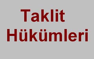 Taklit Hükümleri