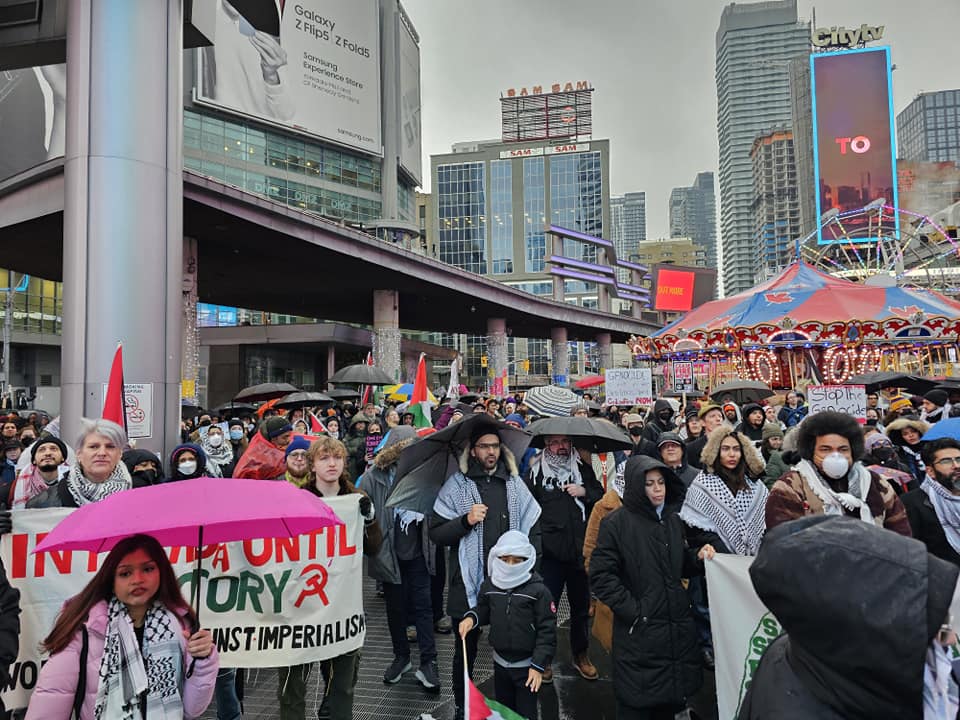 Video: Massive demonstration in Toronto in solidarity with people in Gaza, against Israel genocide