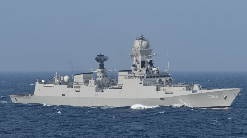 Lo schieramento della flotta indiana nel "Mar Arabico"