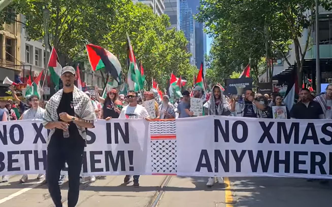 Video: Thousands joined Christmas Free Palestine rally in Melbourne, Australia