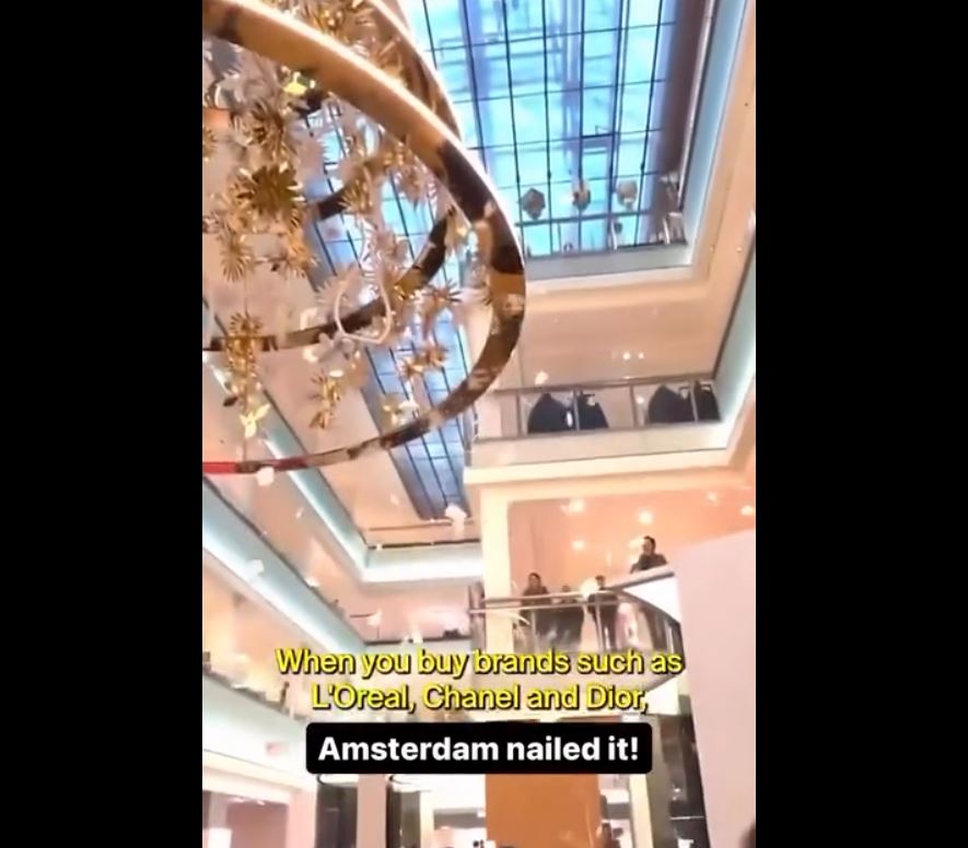 Video: Solidarity with Palestine in Amsterdam "Stop shopping while bombs dropping in Gaza"