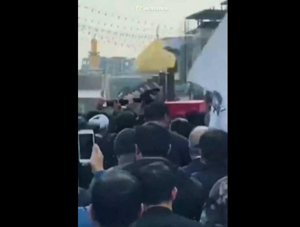 Video: Funeral of martyr "Sayyed Razi Mousavi" at Amir Al-Mu'minin & Imam Al-Hussain holy shrines 