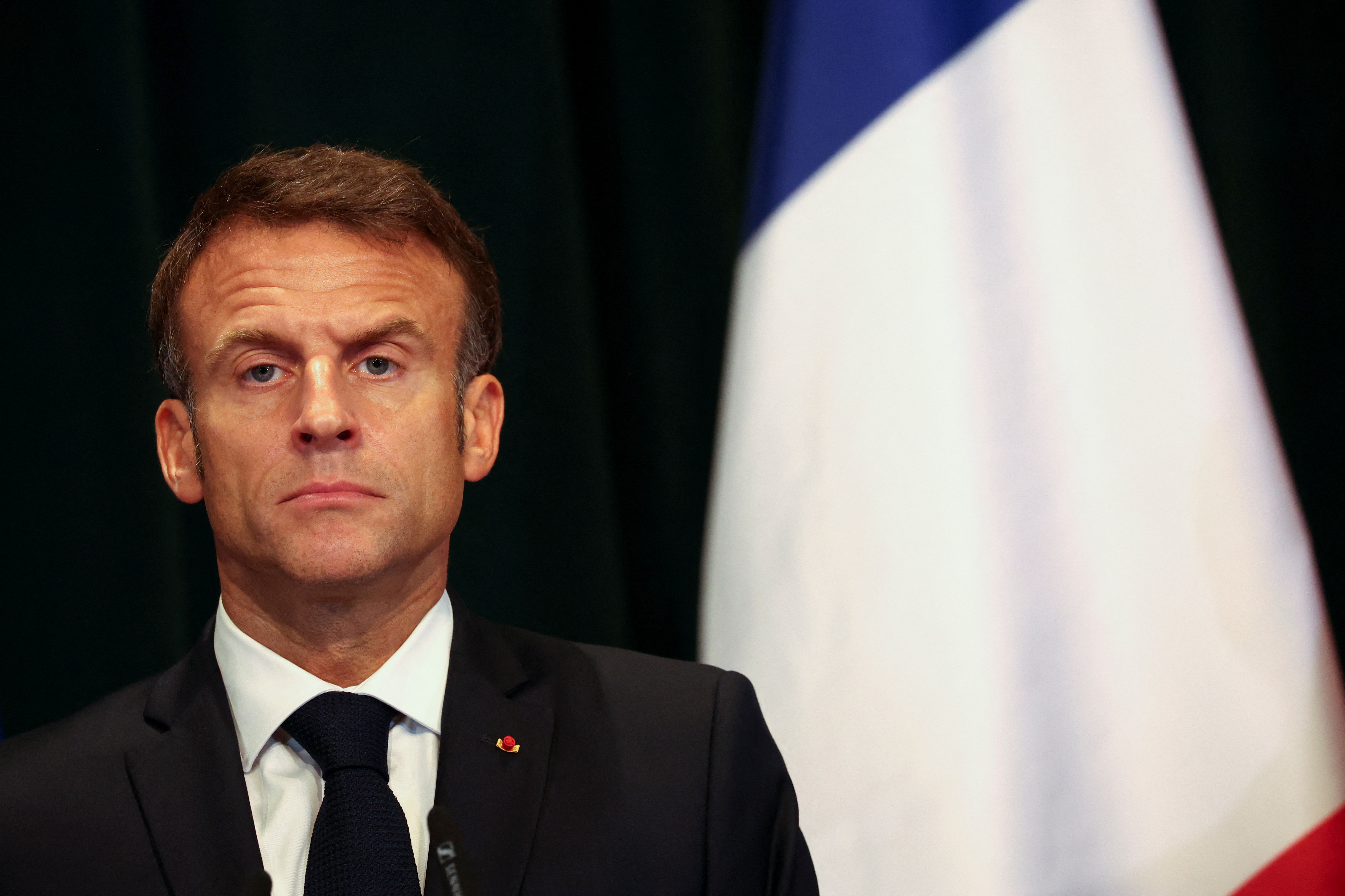 French President: Israel's goal to destroy Hamas risks decade of war