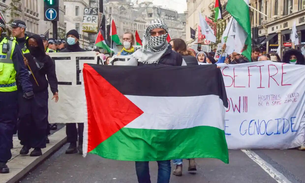 Thousands march across UK in solidarity with Palestinians