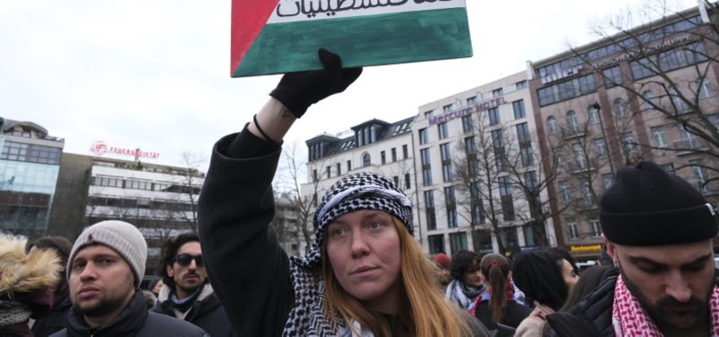People in Berlin protest against Israel onslaught on Gaza
