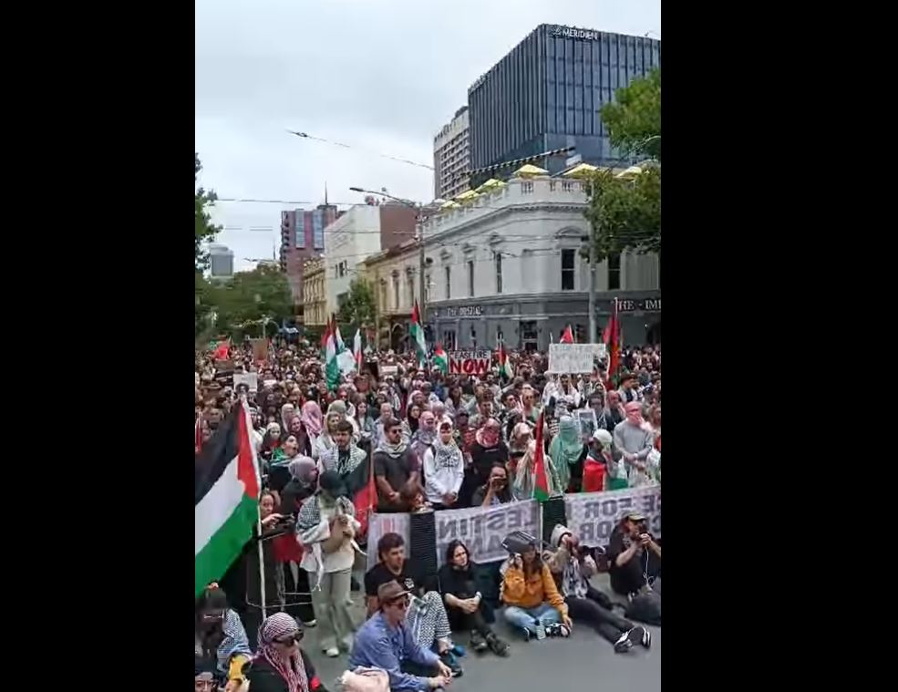 Video: A huge crowd gathered at final Palestine solidarity rally of 2023 in Melbourne, Australia