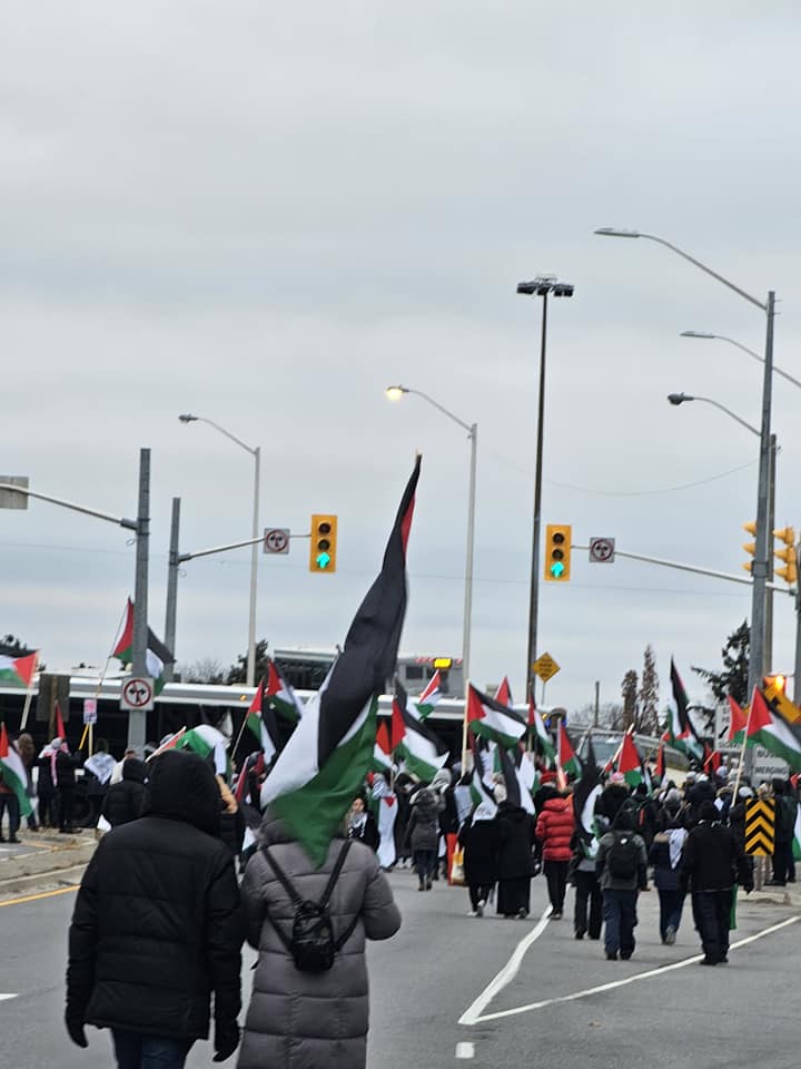Video / Photos: Toronto police prevented pro-Palestinian demonstrators from entering bridge