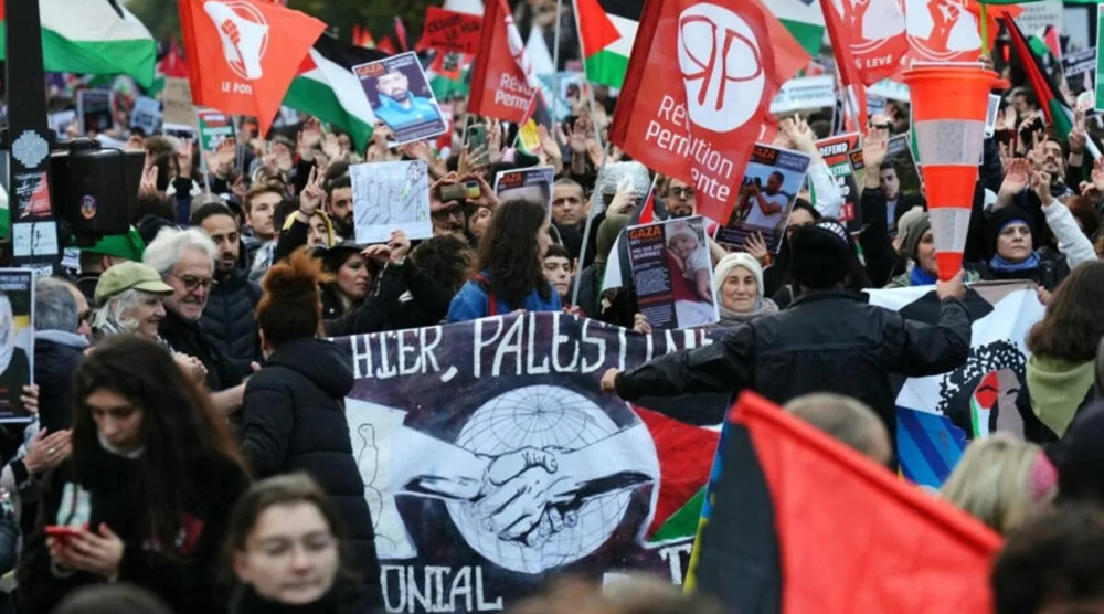 Paris people rally to support Gazans, denounce Israeli war