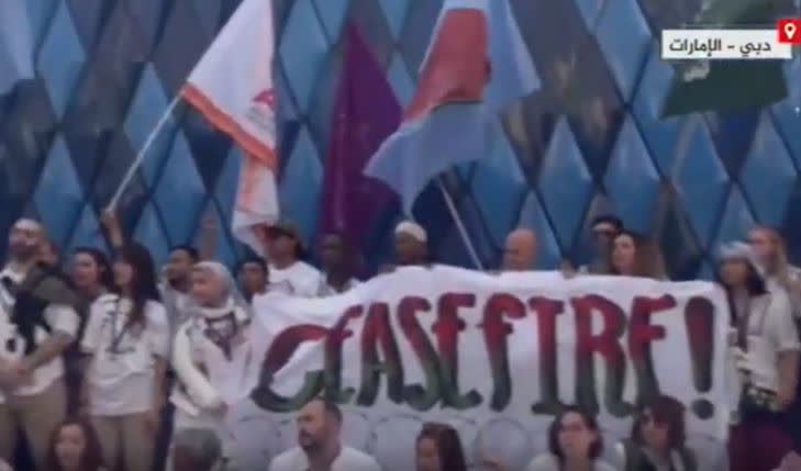 Aksi Demonstrasi pendukung Gaza di Dubai