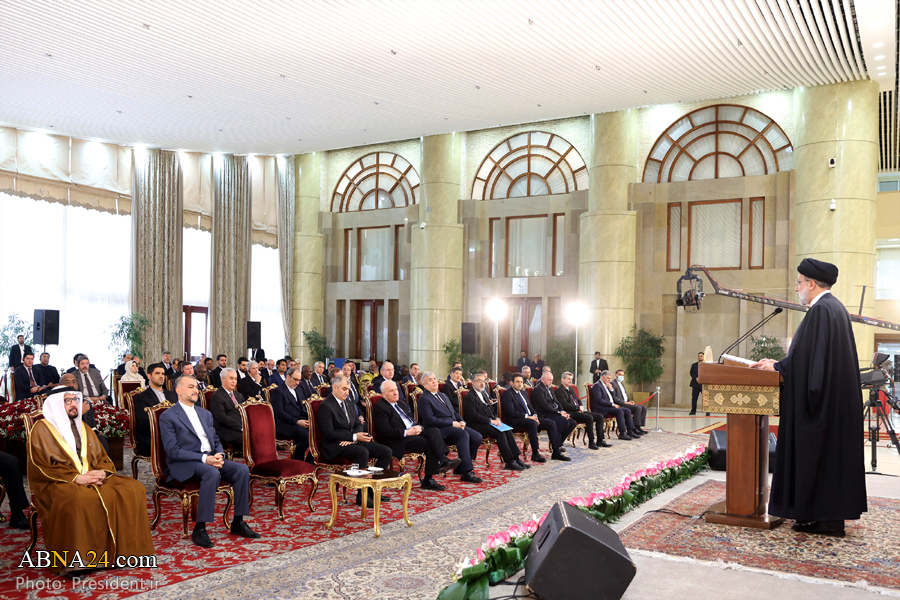 تقرير مصور / البعثات الدوبلماسية تشارك في حفل الذكرى الرابعة والأربعين لانتصار الثورة الاسلامية الايرانية