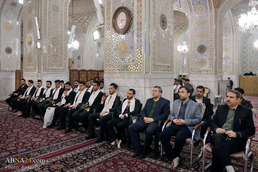 تقرير مصور / احتفال خريجين عراقيين من الجامعة الاسلامية الحرة في حرم الإمام الرضا (ع)