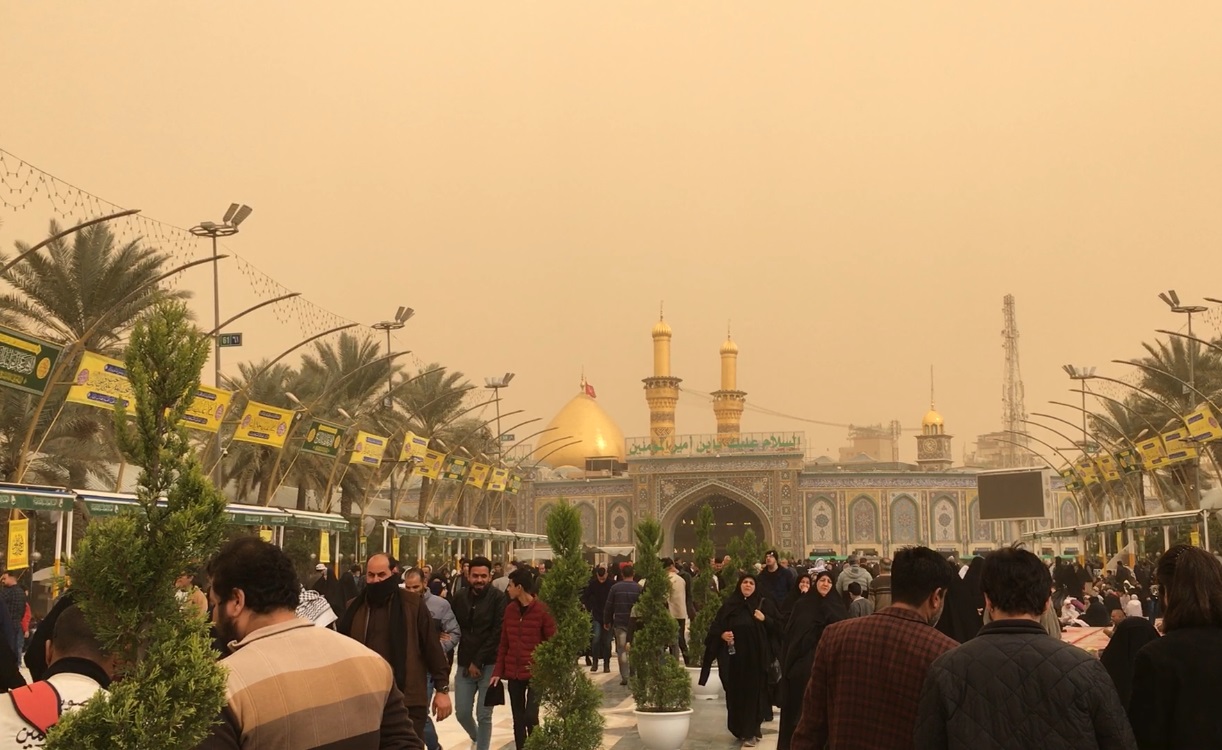 ویدیو/ گرد و غبار کربلای معلی را فرا گرفت