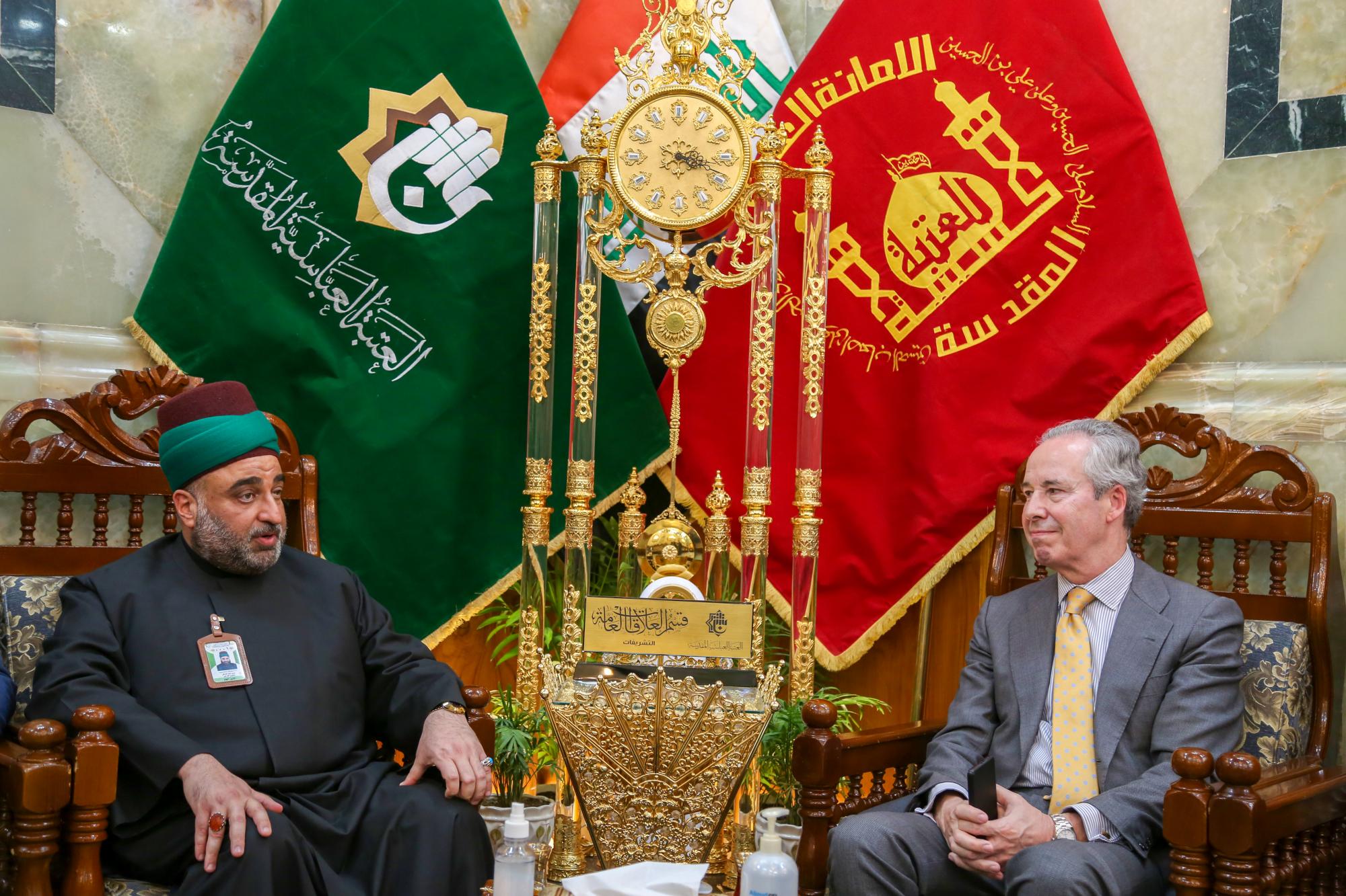 Spanish ambassador to Iraq visits Al-Abbas holy shrine, praises its projects